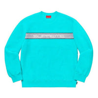 Supreme FW19 Week 10 Polartec Crewneck Light Blue logo SUP-FW19-914