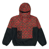 قميص Nike Lab ACG Fleece باللون الأسود والأحمر CK3107-010