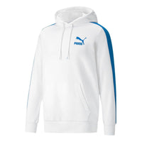 هودي PUMA Iconic T7 باللون الأبيض والأزرق 531354-02