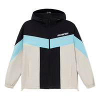 Li-Ning Logo Color Block Full Zip Hooded Jacket 'Black Oatmeal' AFDS033-5
