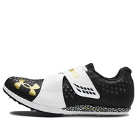 حذاء HOVR Skyline TJ Track Spikes من Under Armour باللون الرمادي والأبيض Jet Grey White 3021864-101