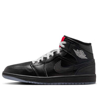 حذاء Air Jordan 1 Mid "أسود معدني" HV5177-010