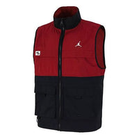 سترة Air Jordan كاجوال بطباعة أبجدية وسحاب ووصلات حمراء DC7305-677
