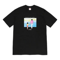 تي شيرت Supreme FW19 Week 1 Heaven and Earth مطبوع بأكمام قصيرة للجنسين باللون الأسود SUP-FW19-192