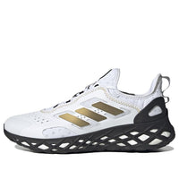 حذاء adidas Web Boost باللون الأبيض الذهبي الأسود HQ6991