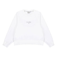 (WMNS) New Balance Casual Sports Alphabet Printing Pullover Round Neck White Hoodie 5CC13022-WT