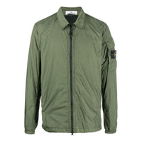 STONE ISLAND Garment Dyed Crinkle Reps Overshirt Jacket 'Olive Green' 771510223-V0058