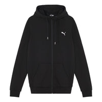 PUMA Logo Printed Hooded Jacket Black 593135-01