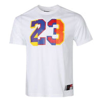 حذاء رياضي Air Jordan Dna مطبوع عليه شبكة قابلة للتنفس برقبة دائرية وأكمام قصيرة أبيض AV0117-100
