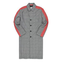 adidas originals x 424 Trench Coat Crossover Gray Plaid Long Windbreaker Gray FS6235