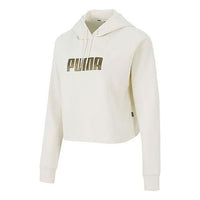 (WMNS) هودي PUMA Essential Metallic Cropped "بيج" 847673-73