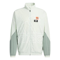 adidas Mh Bp3 Wvjkt Large Logo Printing Zipper Sports Jacket Blue HP1436