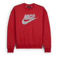 Nike x Nigo Fleece Sweatshirt 'Red Grey' FV5941-687