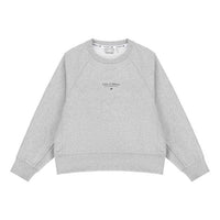 (WMNS) New Balance Casual Sports Alphabet Printing Pullover Round Neck Hoodie light grey 5CC13022-GR