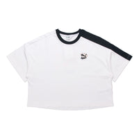 (WMNS) PUMA Printing Round-neck White 532258-02
