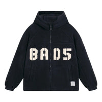 Li-Ning BadFive Logo Fleece Full Zip Jacket 'Black White' AFDSA69-5