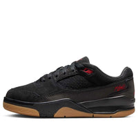 (GS) Air Jordan Flight Court 'Black Gum Medium Brown Varsity Red' HF3333-001