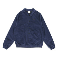 Men's Nike Stack Logo Casual Corduroy Jacket Deep Navy Blue DO2323-410