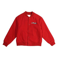 Supreme Delta Logo Varsity Jacket 'Red' SUP-FW19-457