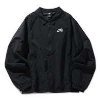 جاكيت Nike SB الرياضي للتزلج بأكمام طويلة وشعار منسوج باللون الأسود CV4306-010