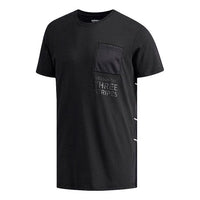 adidas neo M Cs Pocket Tee Casual Breathable Round Neck Short Sleeve Black DU2366