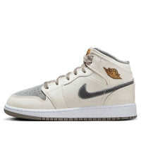 (GS) Air Jordan 1 Mid 'Grey Velvet Toe' FB9899-100